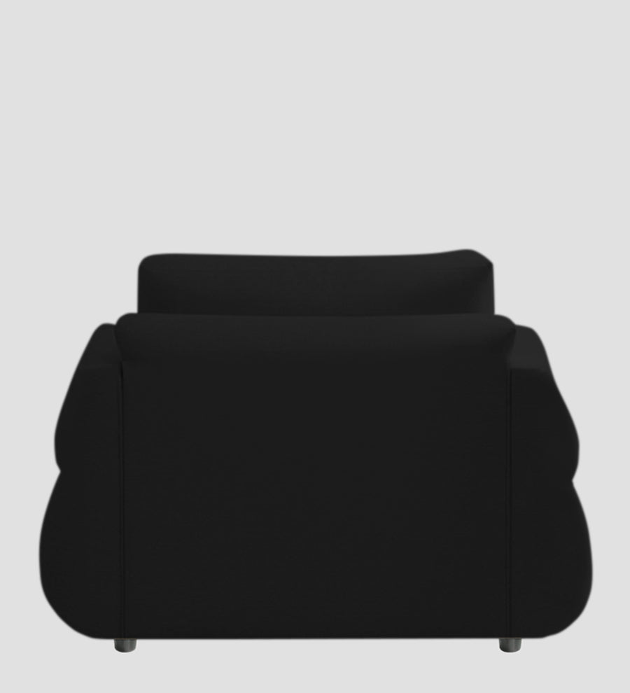 Jack Fabric 1 Seater Sofa In Zed Black Colour - Febonic Living