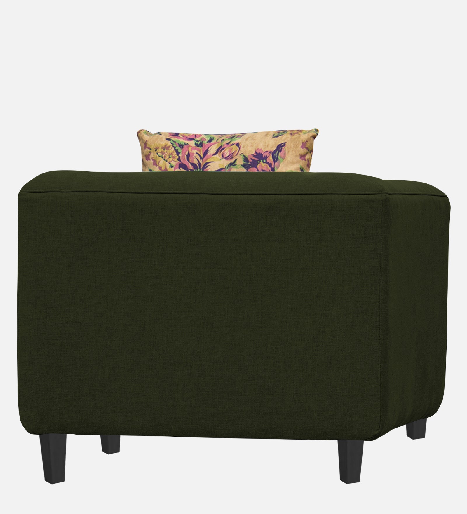 Niki Fabric 1 Seater Sofa in Olive Green Colour