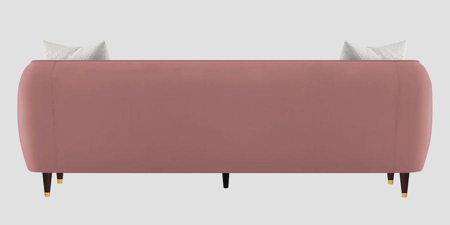 Hairo Velvet 3 Seater Sofa In Blush Pink Colour - Febonic Living