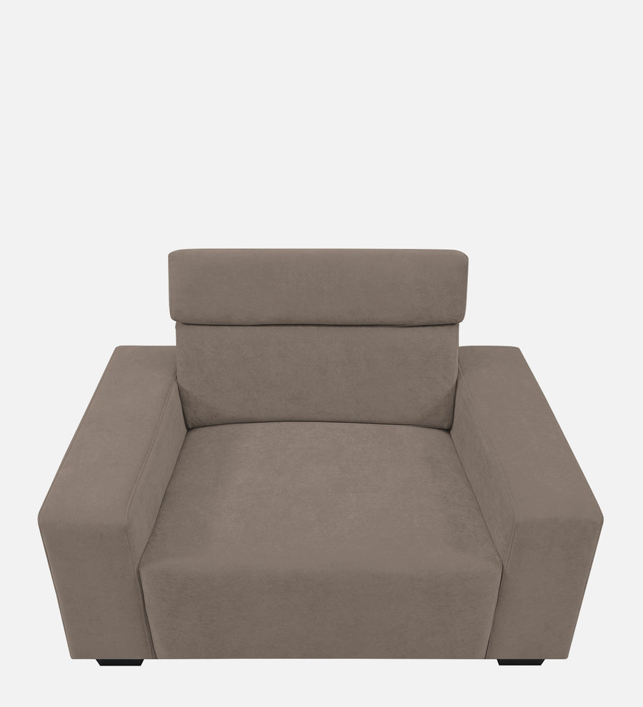 Hiro Fabric 1 Seater Sofa In Rock Beige Colour - Febonic Living