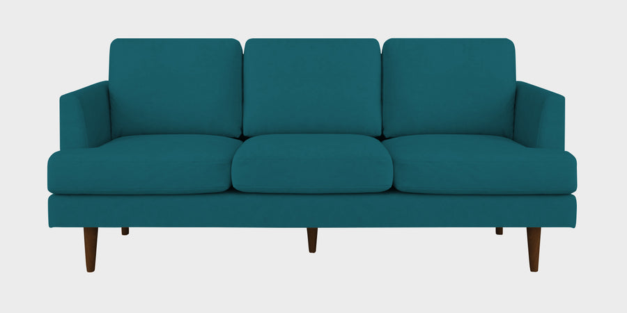 Motra Velvet 3 Seater Sofa In Pine Green Colour - Febonic Living