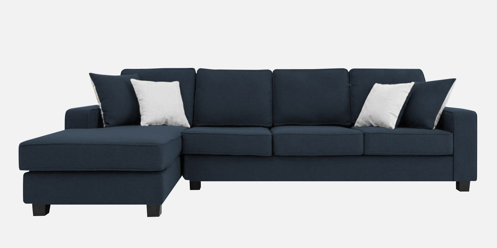 Ladybug Fabric RHS Sectional Sofa (3+Lounger) In Denim Blue Colour