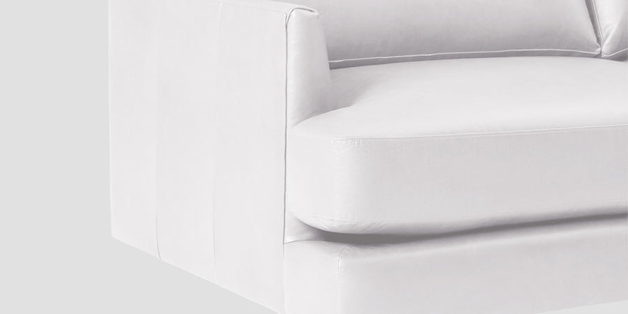 Sterio Leatherette 2 Seater Sofa In Cream White Colour - Febonic Living