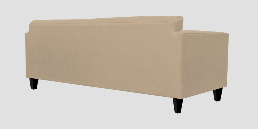 Convi Leatherette 3 Seater Sofa In Tan Beige Colour - Febonic Living