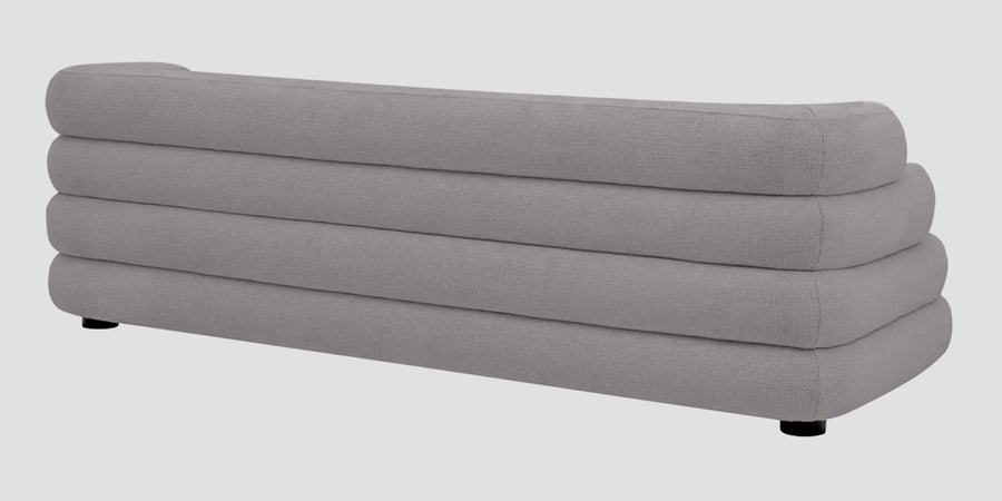 Wener Fabric 3 Seater Sofa In Silver Grey Colour - Febonic Living
