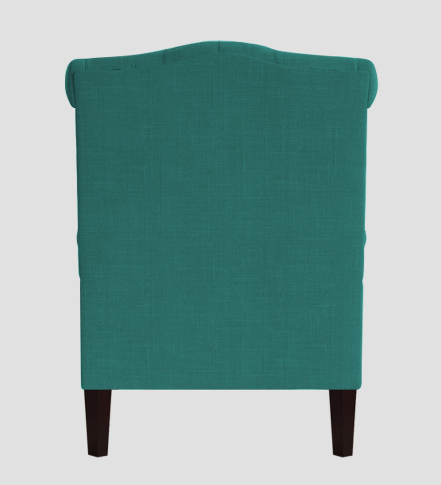Neyub Fabric Wing Chair In Sea Green Colour - Febonic Living