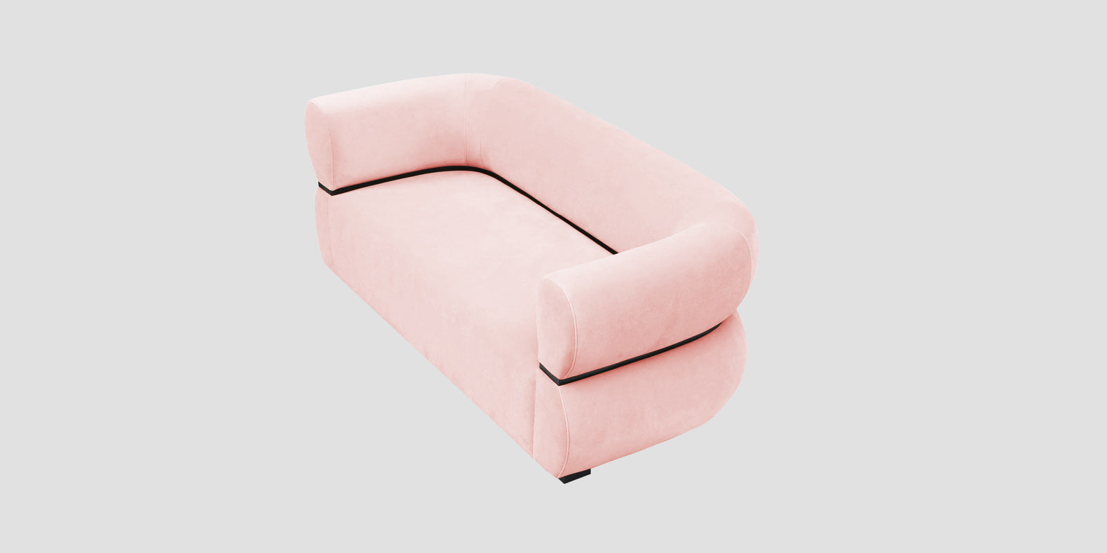 Kula Velvet 2 Seater Sofa In Millennial Pink Colour