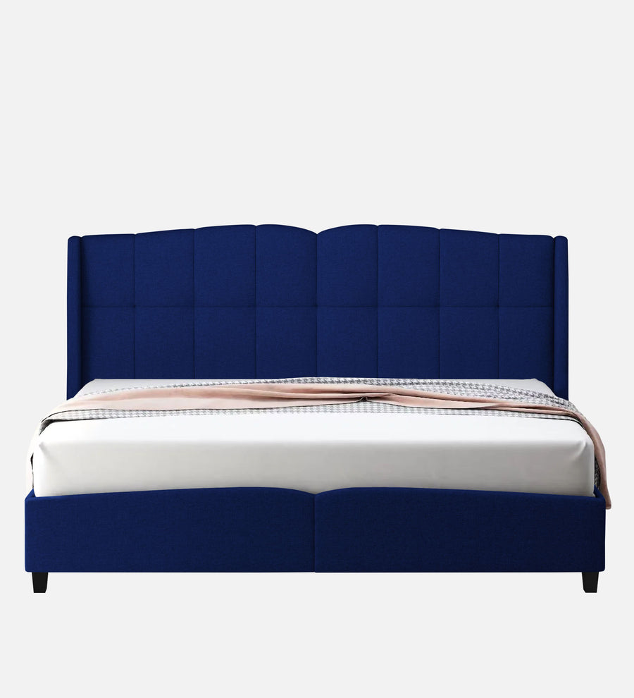 Jovi Velvet Upholstered King Size Bed In Imperial Blue Colour - Febonic Living