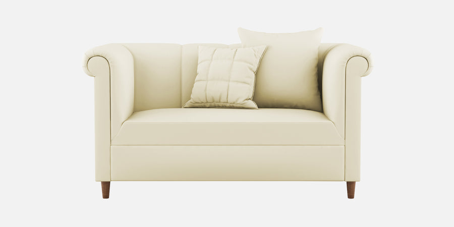 Rubi Velvet 2 Seater Sofa In Warm White Colour - Febonic Living