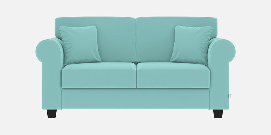 Numonk Velvet 2 Seater Sofa In Barmunda Aqua Colour - Febonic Living
