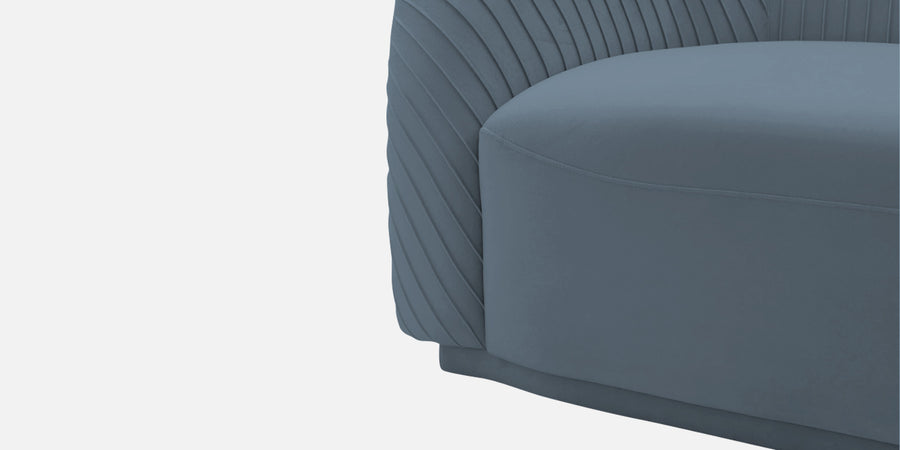 Yara Velvet Fabric 2 Seater Sofa In Oxford Blue Colour - Febonic Living