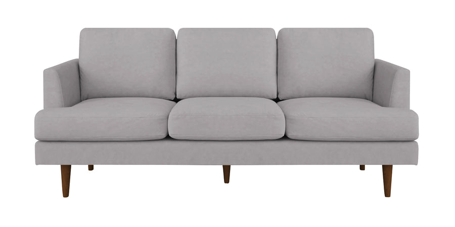 Motra Velvet 3 Seater Sofa In Concrete Grey Colour - Febonic Living