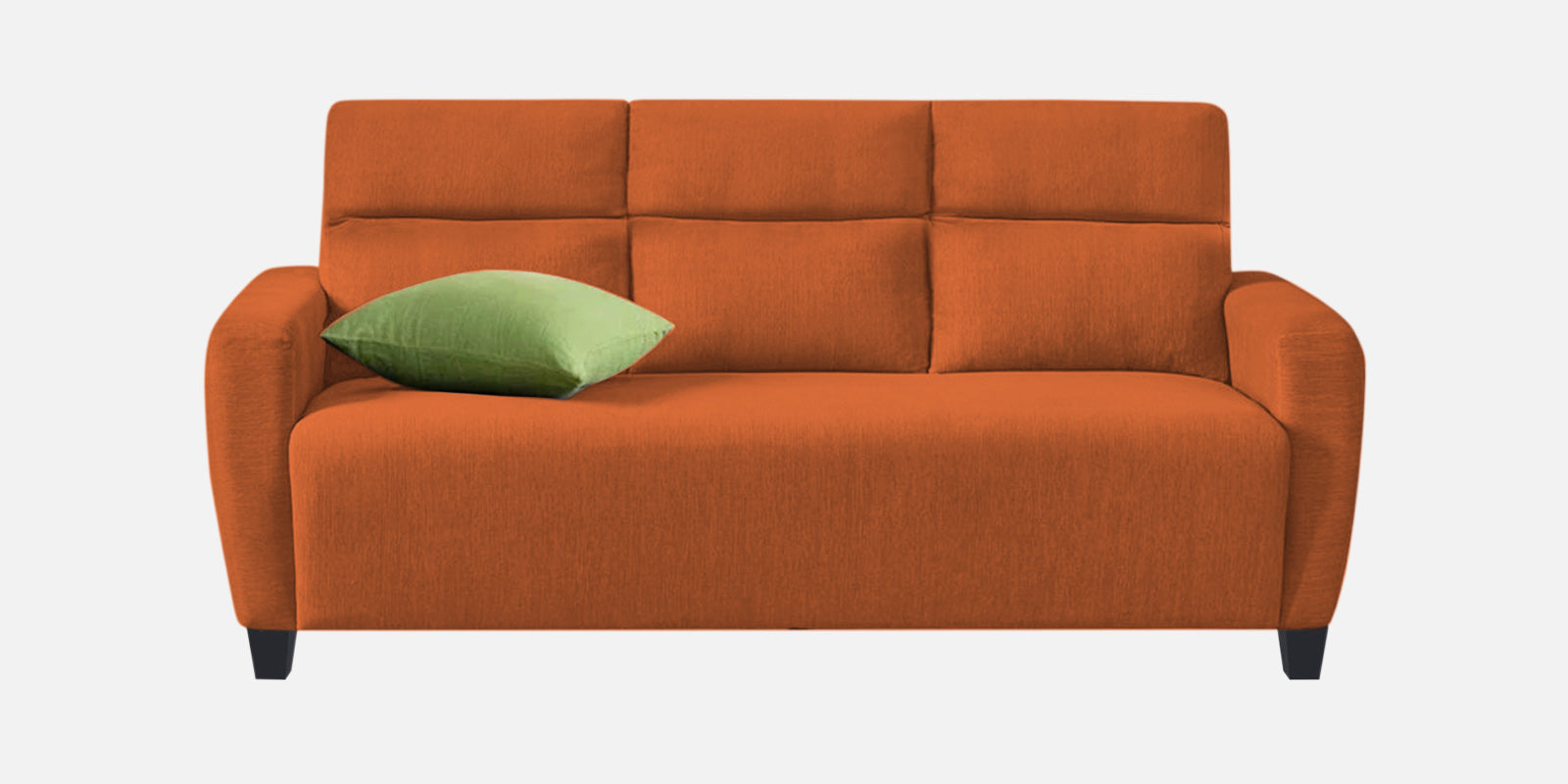 Bakadi Fabric 3 Seater Sofa in Vivid Orange Colour