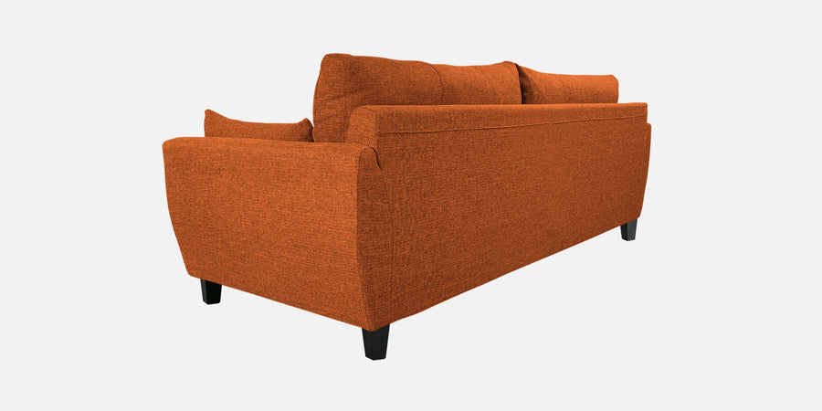 Mario Fabric 3 Seater Sofa In Vivid Orange Colour - Febonic Living