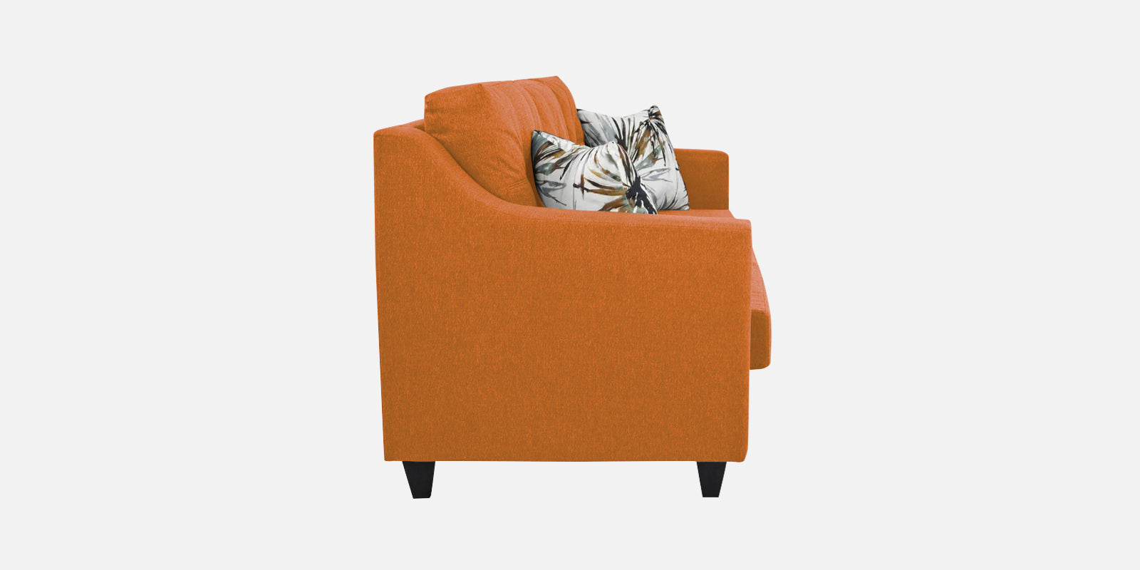 Welly Fabric 3 Seater Sofa In Dark Orange Colour