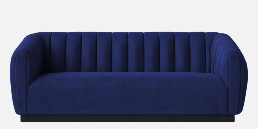 Ferry Velvet 3 Seater Sofa In Indigo Blue Colour - Febonic Living