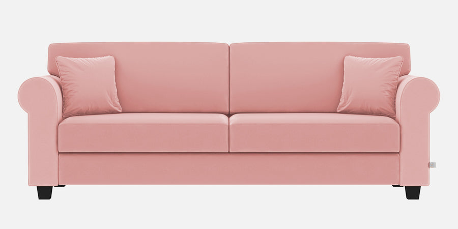 Numonk Velvet 3 Seater Sofa In Millennial Pink Colour - Febonic Living