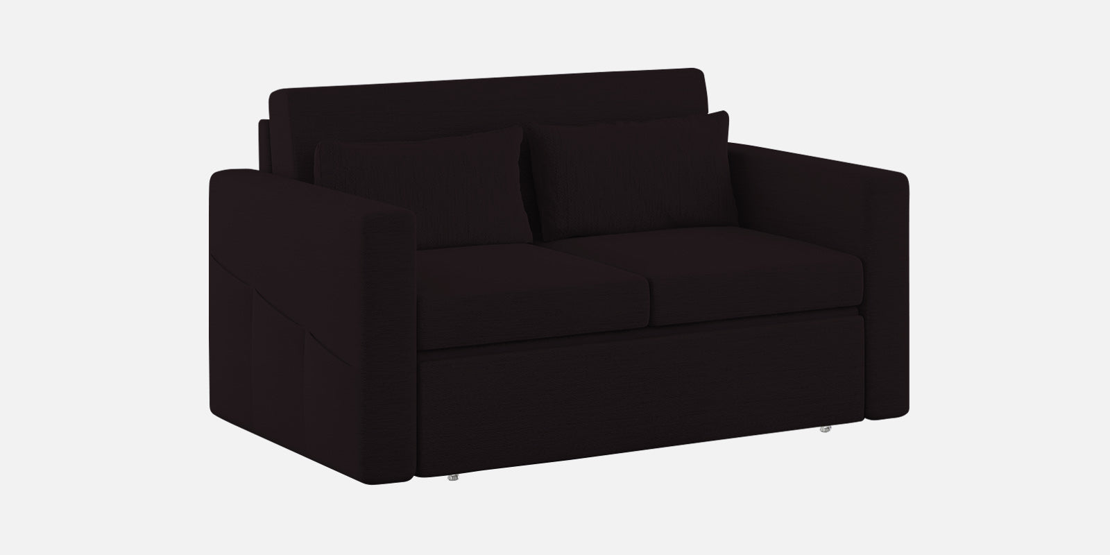 River Fabric 2 Seater Pull Out Sofa Cum Bed In Cara Brown Colour