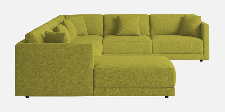 Carlin Fabric Rhs 8 Seater Sectional Sofa In Parrot Green Colour - Febonic Living