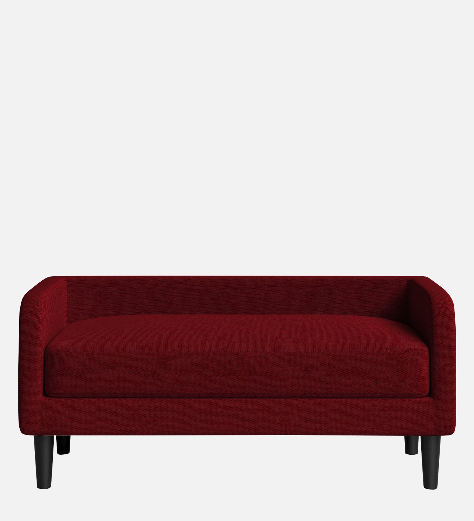 Maya Fabric Bench In Ruby Red Colour