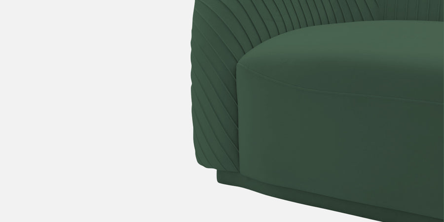 Yara Velvet Fabric 2 Seater Sofa In Amazon Green Colour - Febonic Living