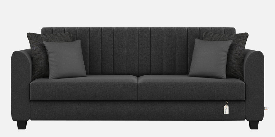 Cosmic Fabric 3 Seater Sofa In Charcoal Grey Colour - Febonic Living