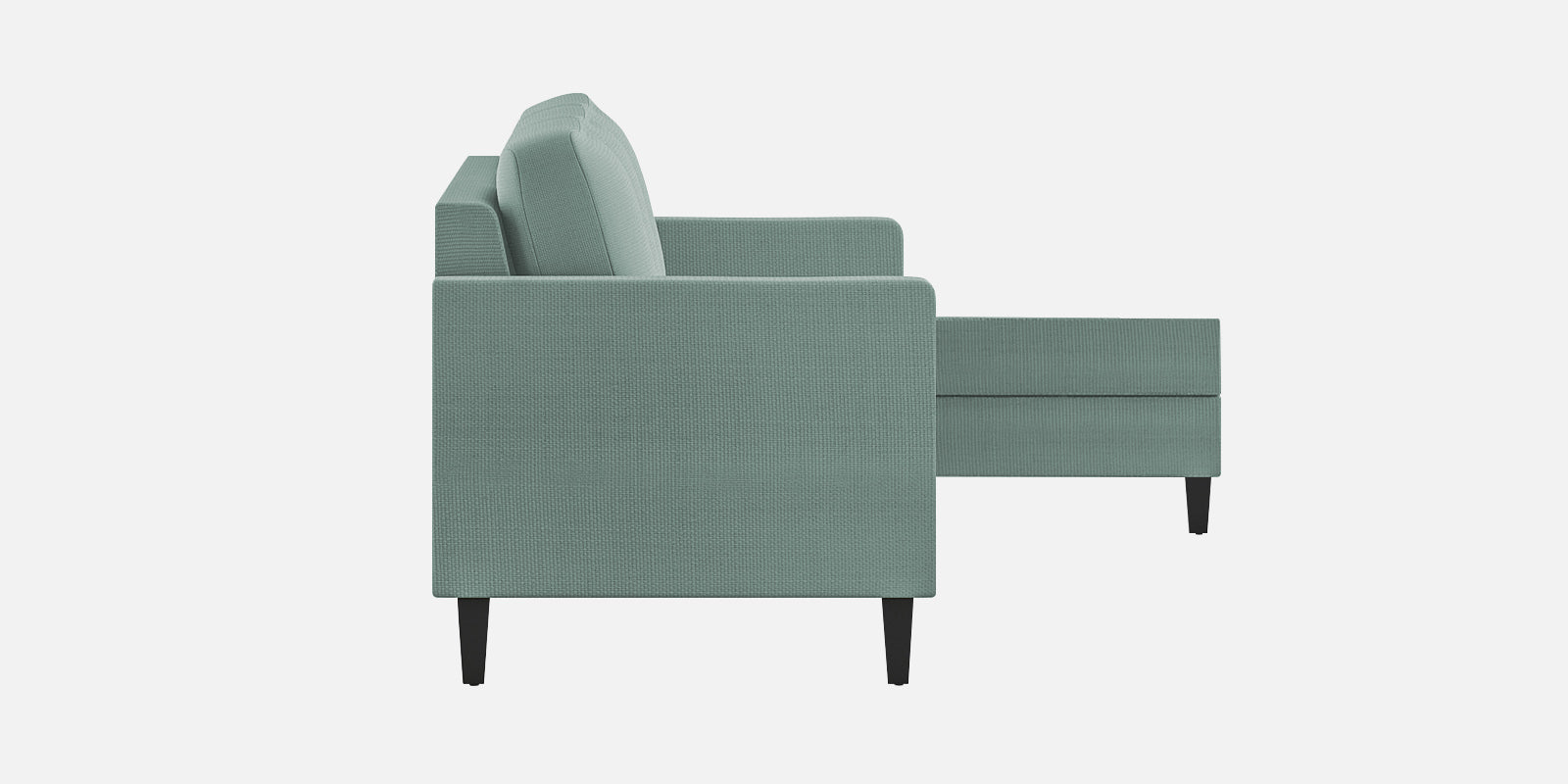 Nori Fabric RHS Sectional Sofa (3 + Lounger) In Suka Blue Colour