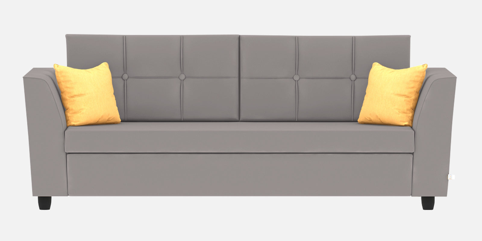 Nestin Velvet 3 Seater Sofa in Pearl Grey Colour