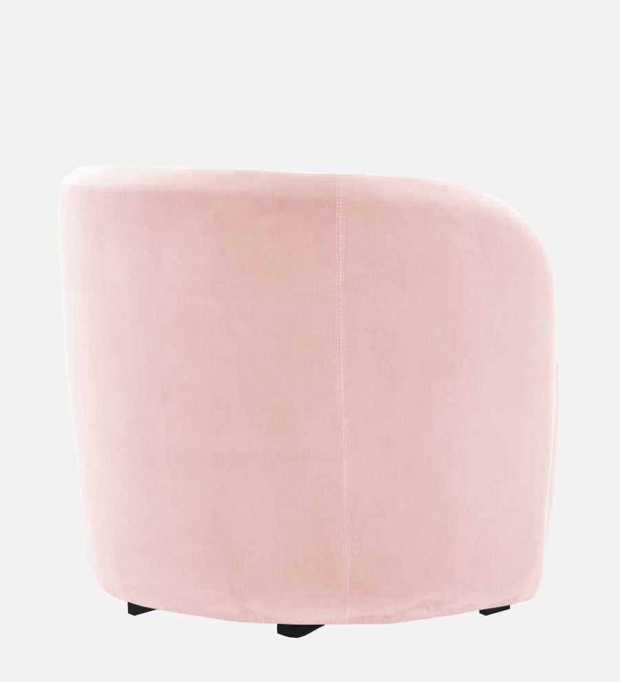 Lucky Velvet Lounge Chair In Millennial Pink Colour - Febonic Living