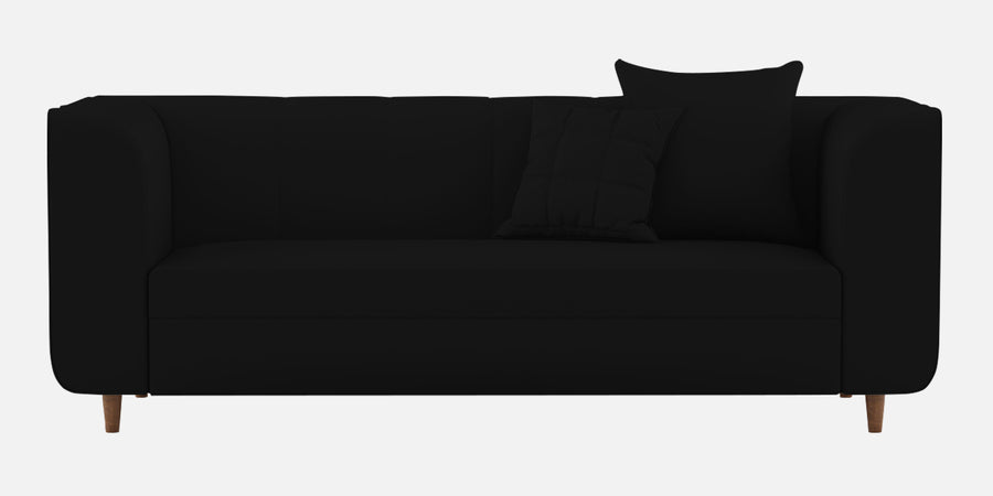 Sumo Velvet 3 Seater Sofa In Adam Black Colour - Febonic Living