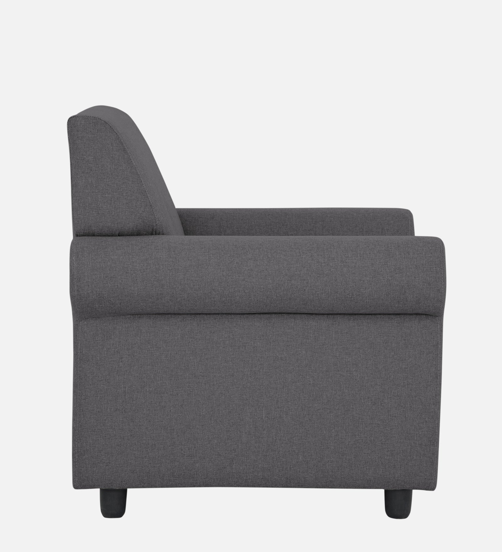 Ribby Fabric 1 Seater Sofa in Sudo Grey Colour