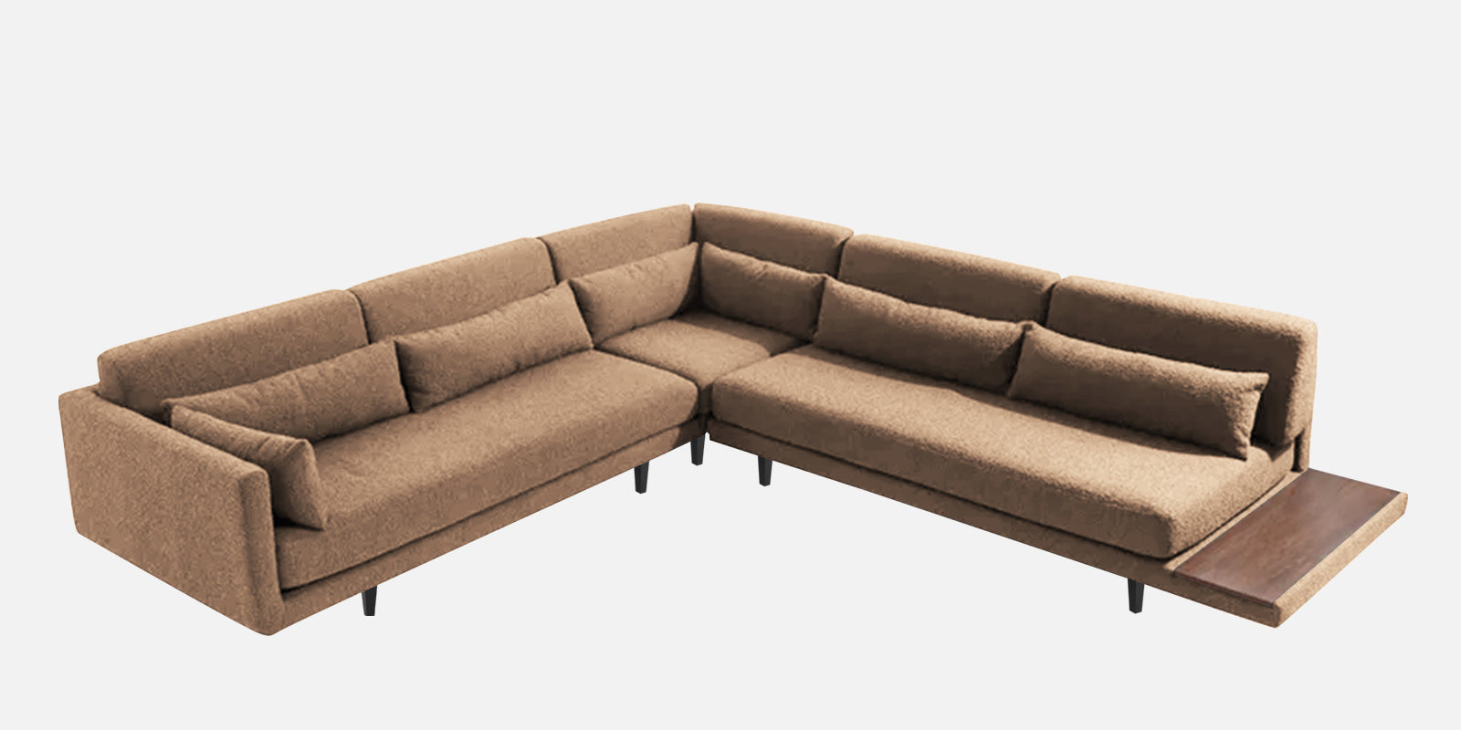 Malta Fabric 6 Seater LHS Sectional Sofa In Cookie beige Colour