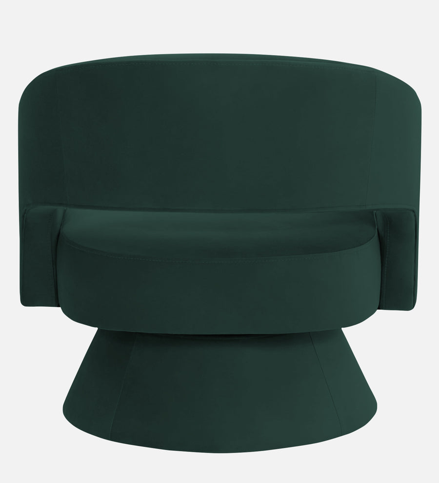 Pendra Velvet Swivel Chair In Forest Green Colour - Febonic Living