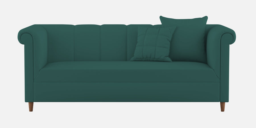 Rubi Velvet 3 Seater Sofa In Pine Green Colour - Febonic Living