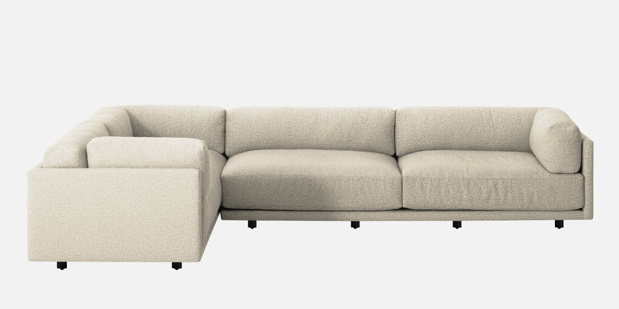 Nixon Fabric 6 Seater Lhs Corner Sofa In Ivory Cream Colour - Febonic Living