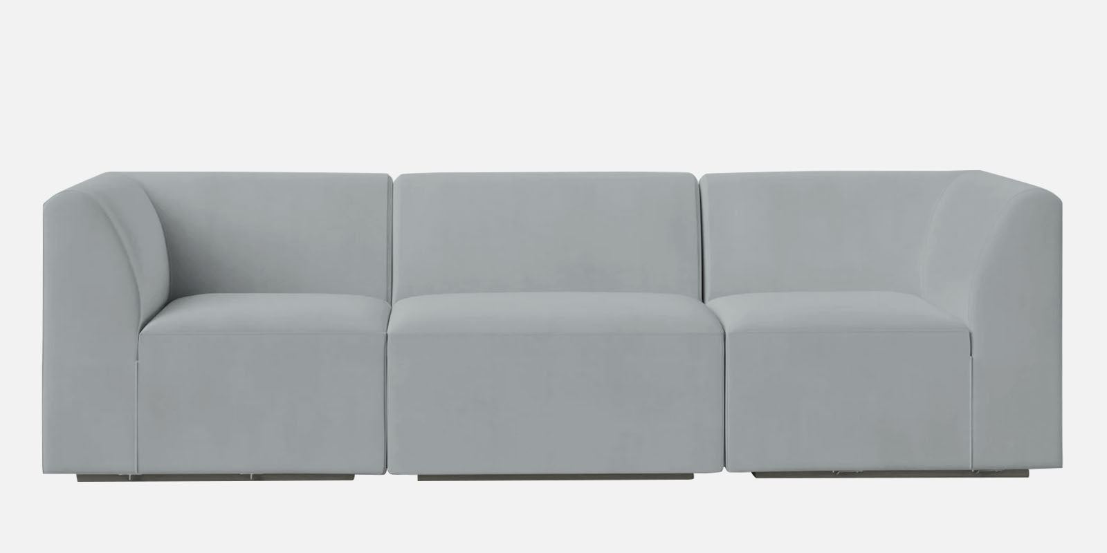 Bufa Velvet 3 Seater Sofa in Pearl grey Colour