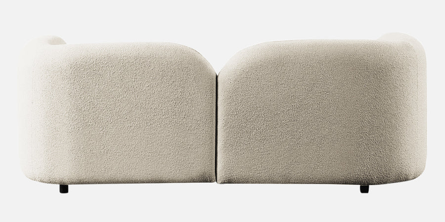 Corny Boucle Fabric 2 Seater Sofa In Shell White Colour - Febonic Living