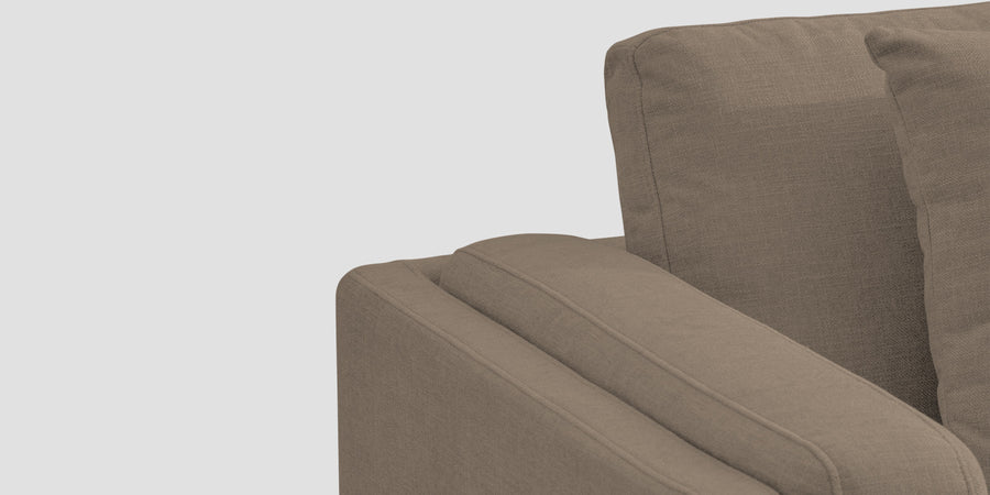 Borry Fabric 2 Seater Sofa In Hazel Beige Colour - Febonic Living
