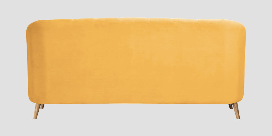 Kaylee Velvet 3 Seater Sofa In Turmeric Yellow Colour - Febonic Living