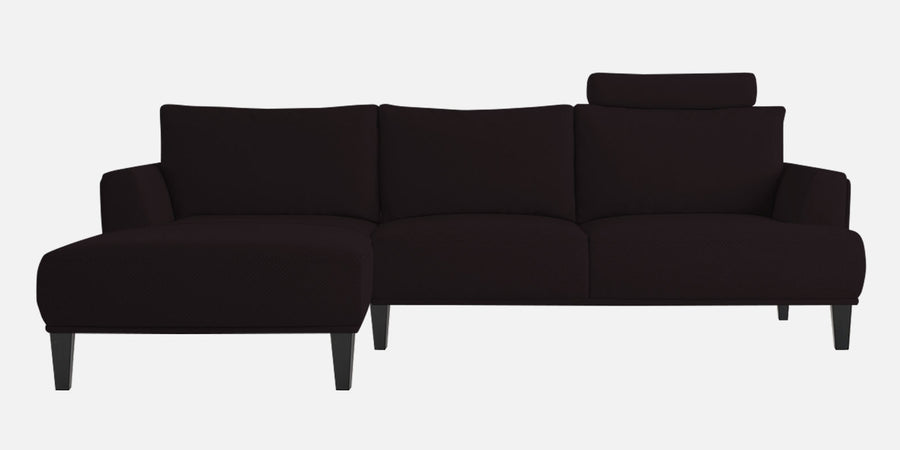 Como Fabric Rhs Sectional Sofa 3 Lounger In Cara Brown Colour - Febonic Living