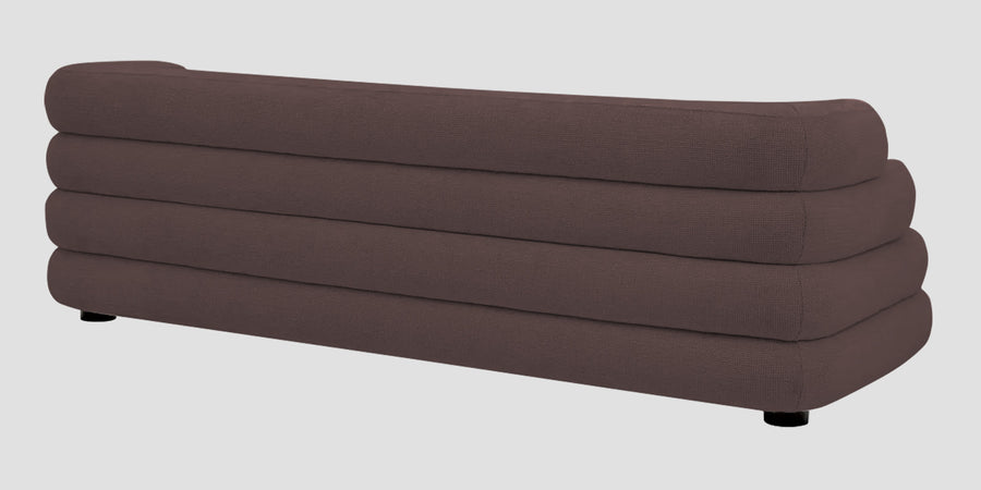 Wener Fabric 3 Seater Sofa In Night Brown Colour - Febonic Living