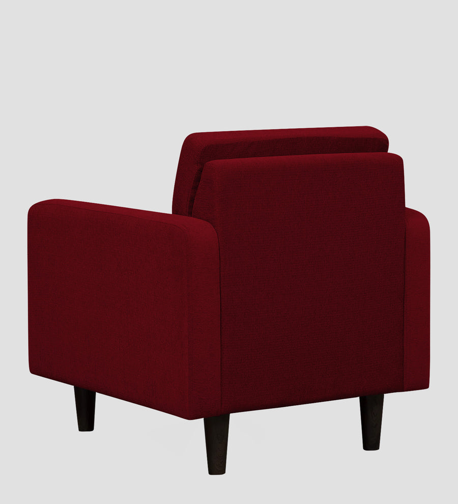 Noha Fabric 1 Seater Sofa In Ruby Red Colour - Febonic Living