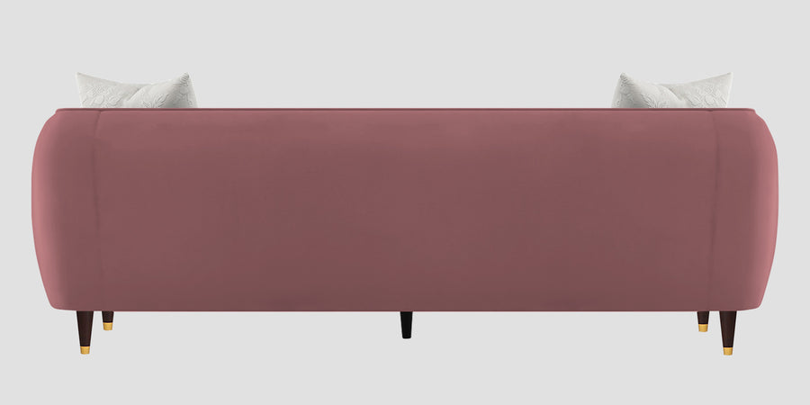 Hairo Velvet 3 Seater Sofa In Rose Pink Colour - Febonic Living