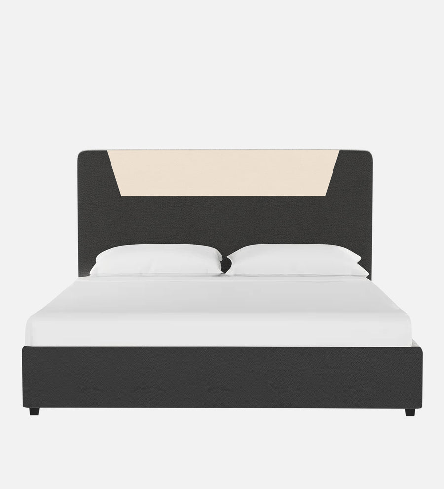 Alina Leatherette King Size Bed In Grey Colour - Febonic Living