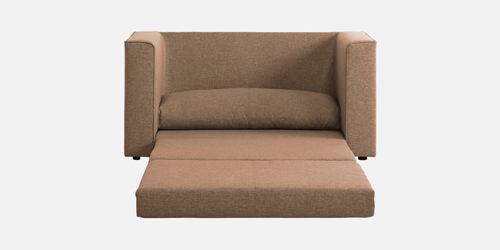 Kenia Fabric 2 Seater Convertible Sofa Cum Bed in Cosmic Beige Colour