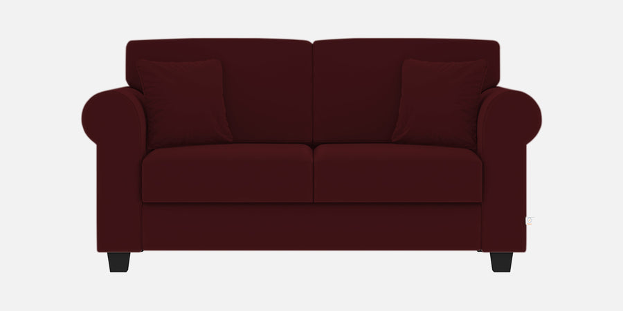 Numonk Velvet 2 Seater Sofa In Blood Maroon Colour - Febonic Living