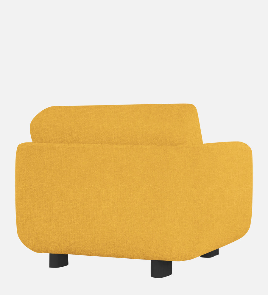 Varu Fabric 1 Seater Sofa In Bold Yellow Colour - Febonic Living