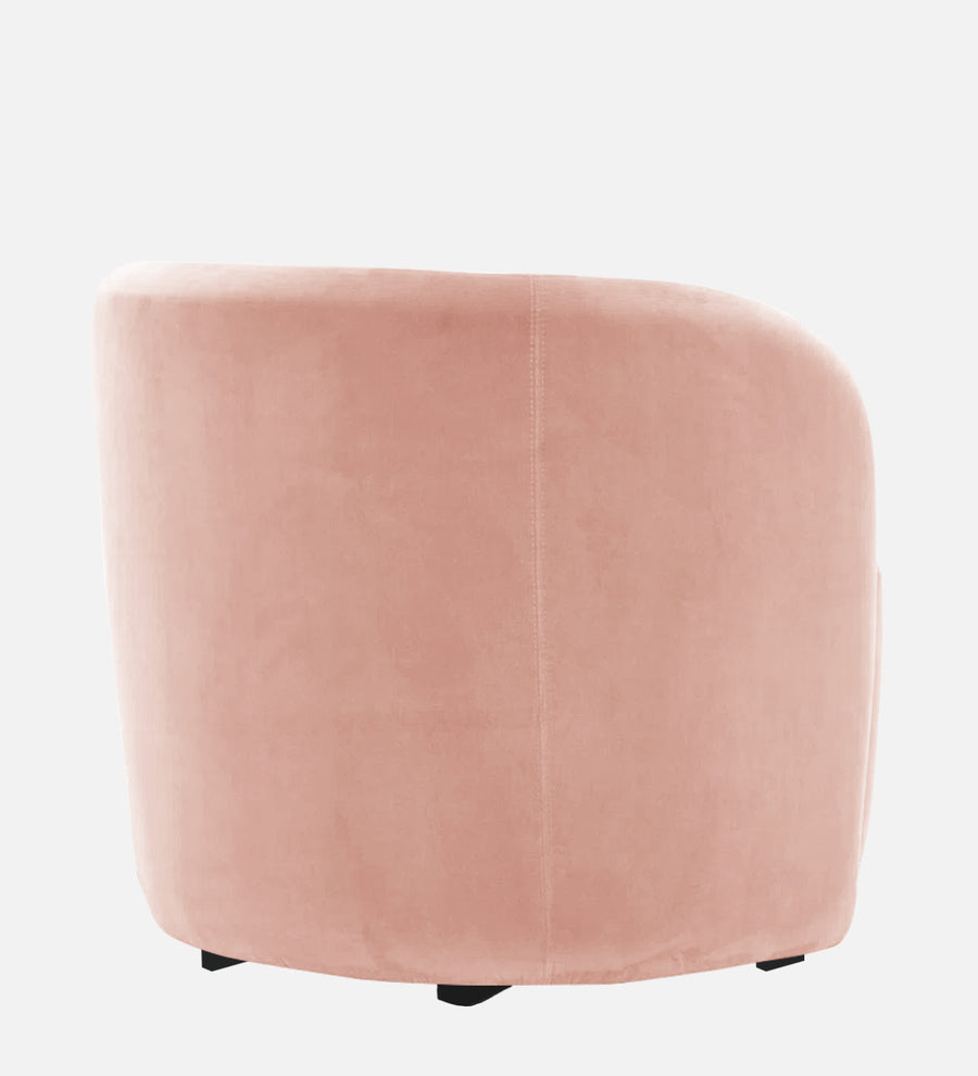 Lucky Velvet Lounge Chair In Blush Pink Colour - Febonic Living