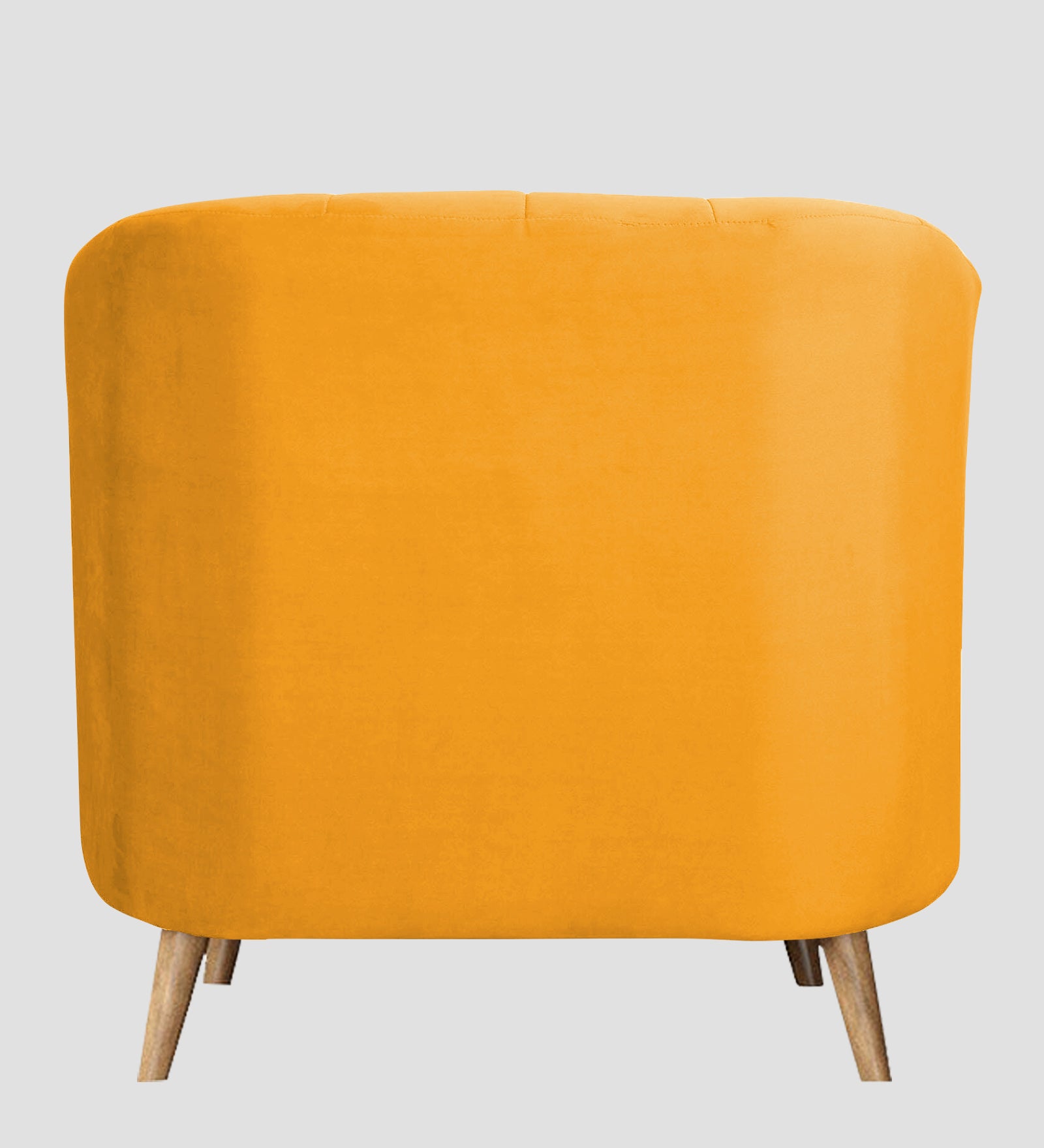 Nancy Velvet 1 Seater Sofa in Safforn Yellow Colour