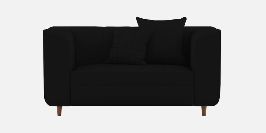 Sumo Velvet 2 Seater Sofa In Adam Black Colour - Febonic Living